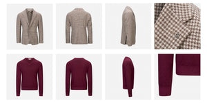 host mannequin produktfotografering av strikkegenser og blazer – profesjonelle packshots levert av Orkestra for nettbutikk og e-commerce.